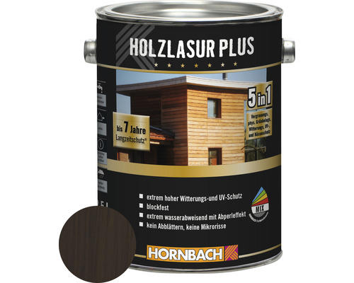 HORNBACH Holzlasur Plus palisander 2,5 L