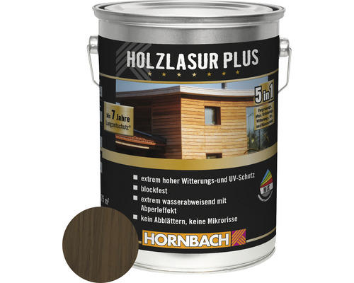 HORNBACH Holzlasur Plus nußbaum 5 L