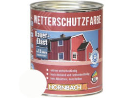 HORNBACH Holzfarbe Wetterschutzfarbe weiß 750ml