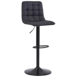 Barhocker in Metall, Textil Schwarz