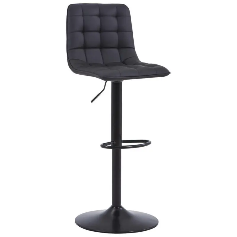 Barhocker in Metall, Textil Schwarz