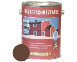 HORNBACH Holzfarbe Wetterschutzfarbe braun 2,5 L