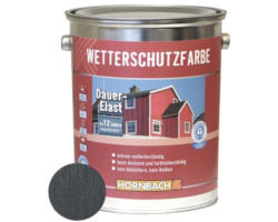 HORNBACH Holzfarbe Wetterschutzfarbe anthrazitgrau 5 L