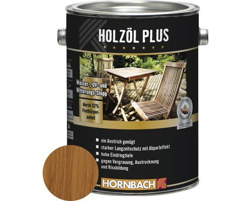 HORNBACH Holzöl Plus teak 2,5 l