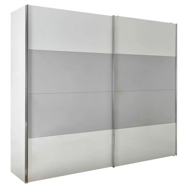 Schwebet&uuml;renschrank in Grau, Wei&szlig;