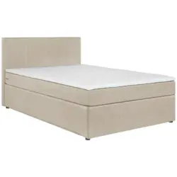 Boxbettt mit Topper 140/200 cm in Sandfarben