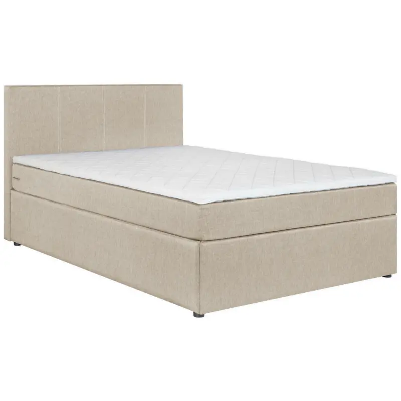 Boxbettt mit Topper 140/200 cm in Sandfarben