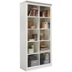 Regal 100/209/43 cm Grau, Kieferfarben