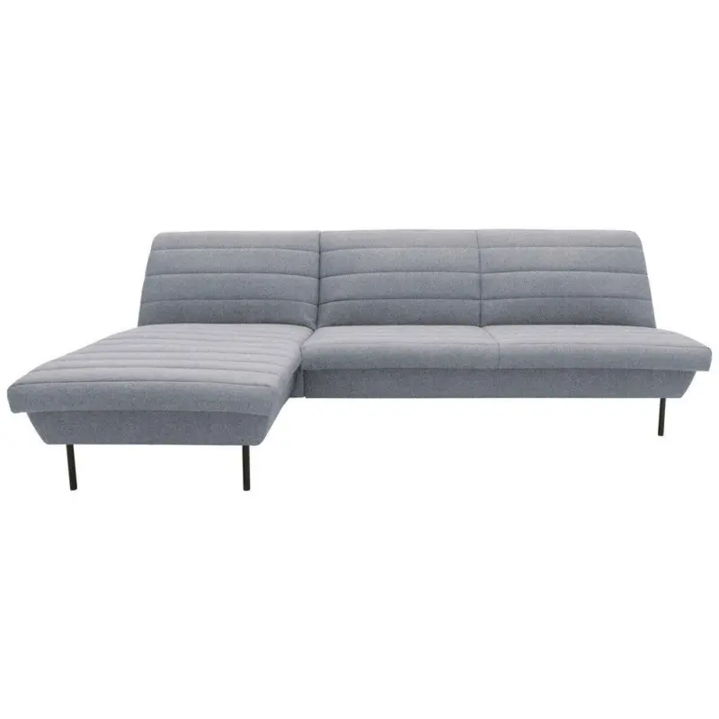 Ecksofa in Grau, Hellblau