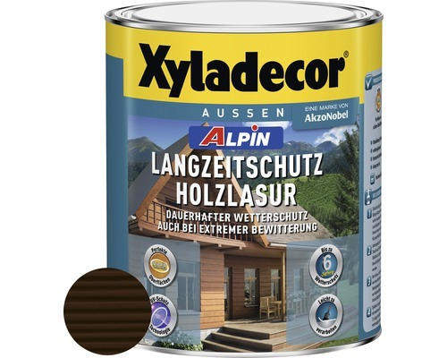 XYLADECOR Alpin Langzeitschutz Holzlasur palisander 1 l