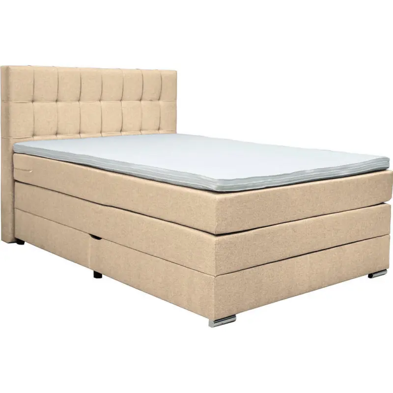 Boxspringbett 140/200 cm in Beige