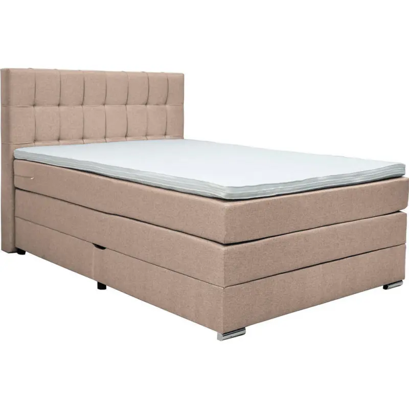 Boxspringbett 140/200 cm in Hellbraun
