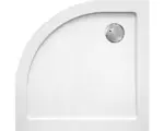 Hornbach Extraflache Viertelkreis-Duschwanne Sanotechnik SMC SC9090R 90x90x3,5 cm weiß