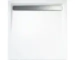 Hornbach Extraflaches Rechteck-Duschwannen-Set mit Rinne Schulte D202057 100x100x2,5 cm chrom