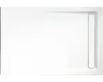 Hornbach Extraflaches Rechteck-Duschwannen-Set mit Rinne Schulte D202912 90x120x2,5 cm weiß