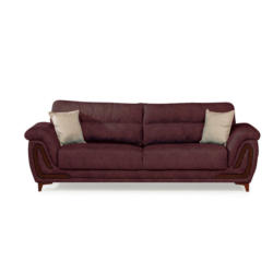 Dreisitzer-Sofa in Webstoff Altrosa