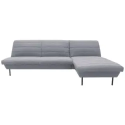 Ecksofa in Grau, Hellblau