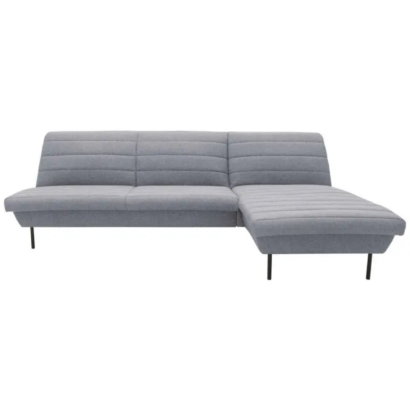 Ecksofa in Grau, Hellblau