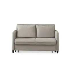 Schlafsofa in Webstoff Creme