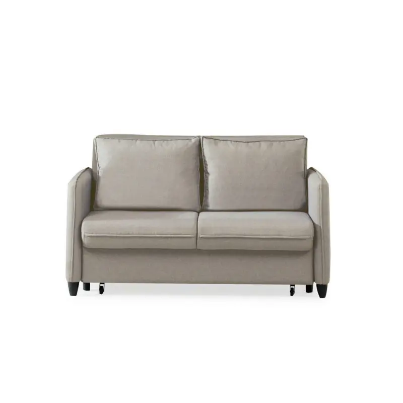 Schlafsofa in Webstoff Creme