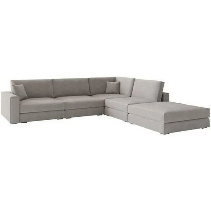 Ecksofa in Flachgewebe Dunkelgrau