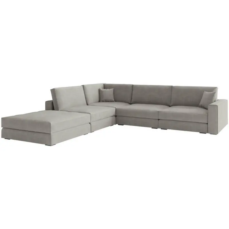 Ecksofa in Flachgewebe Dunkelgrau