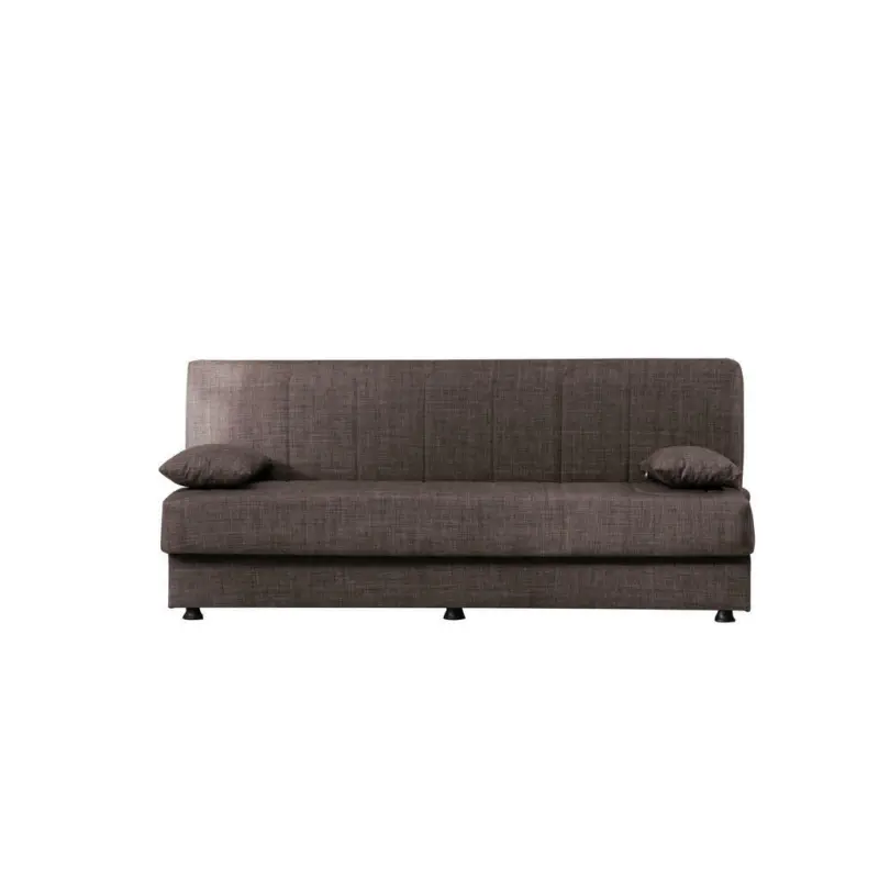 Schlafsofa in Webstoff Braun