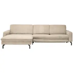 Ecksofa in Kord Beige