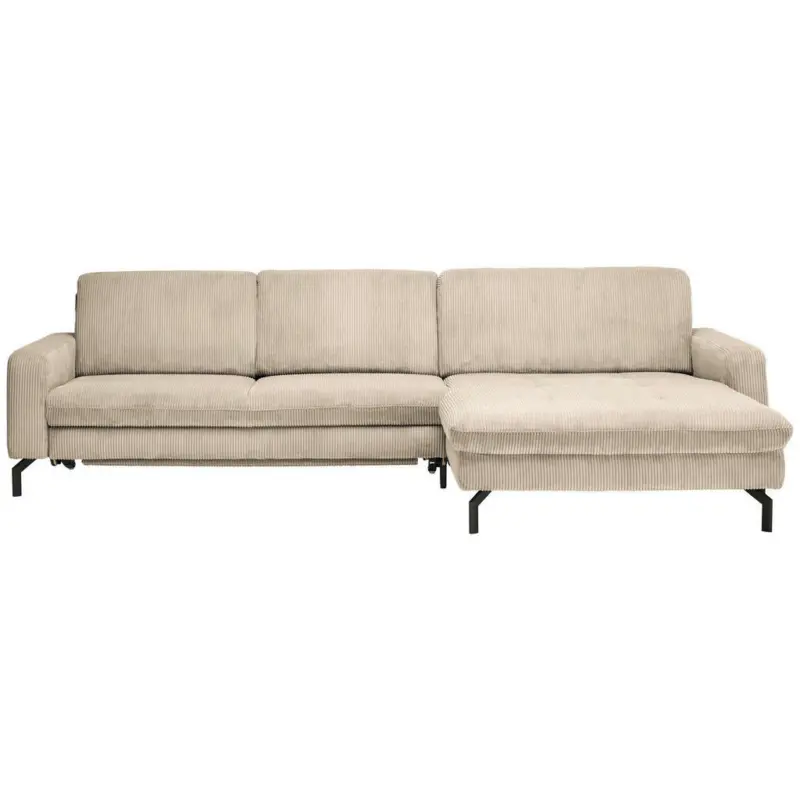 Ecksofa in Kord Beige