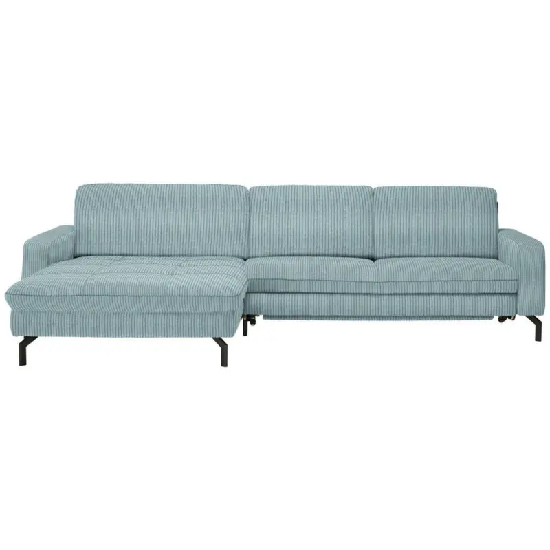 Ecksofa in Kord Hellblau