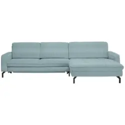 Ecksofa in Kord Hellblau