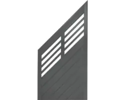 Abschlusselement Konsta Style links 90 x 180/90 cm anthrazit