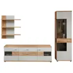 XXXLutz Lauterach - Ihr Möbelhaus bei Bregenz Wohnwand 285/202/48 cm in Hellgrau, Eiche Artisan, Wildeiche