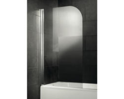 Badewannenfaltwand Form & Style New Tahiti deluxe 1-teilig 750x1400 mm Echtglas klar hell chromoptik