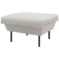 Hocker in Textil Silberfarben