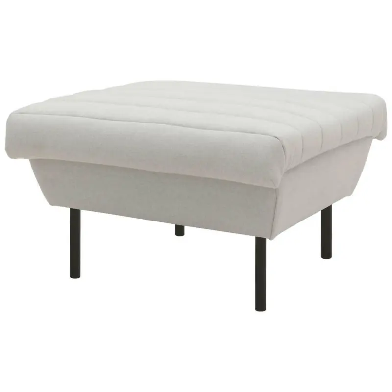 Hocker in Textil Silberfarben