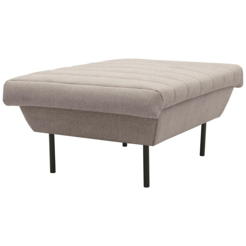 Hocker in Textil Braun, Beige