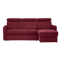 Ecksofa in Velours Rot