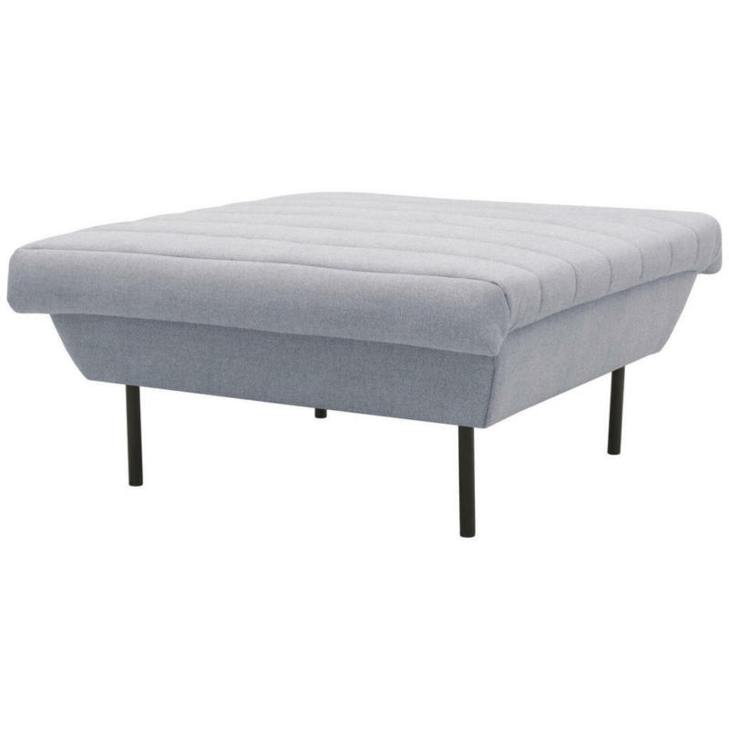 Hocker in Textil Grau, Hellblau