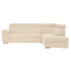 Ecksofa in Chenille Creme