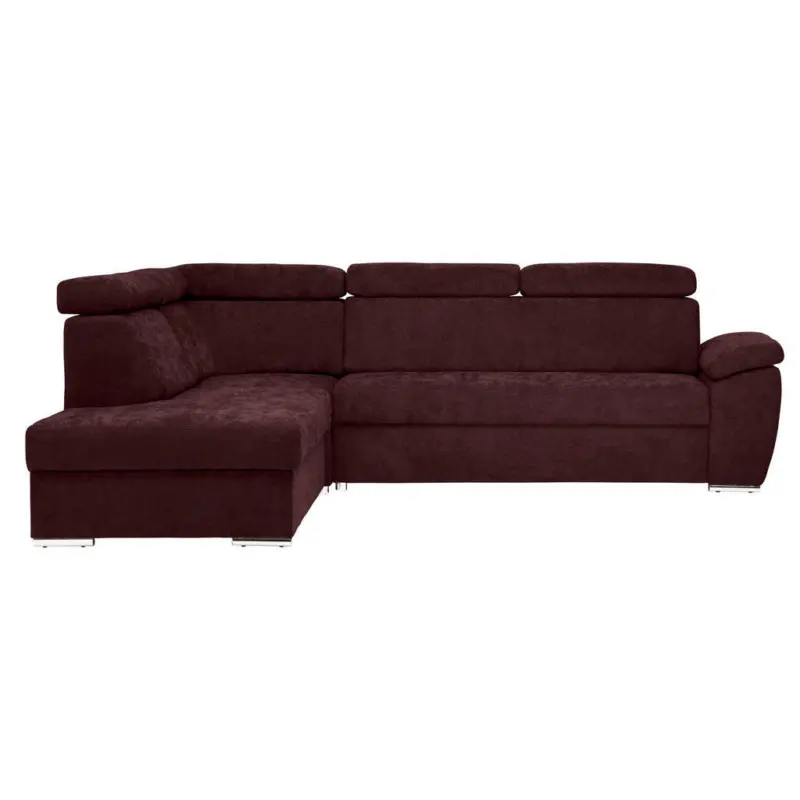 Ecksofa in Chenille Beere