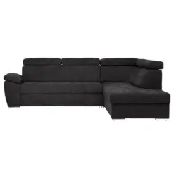 Ecksofa in Chenille Anthrazit