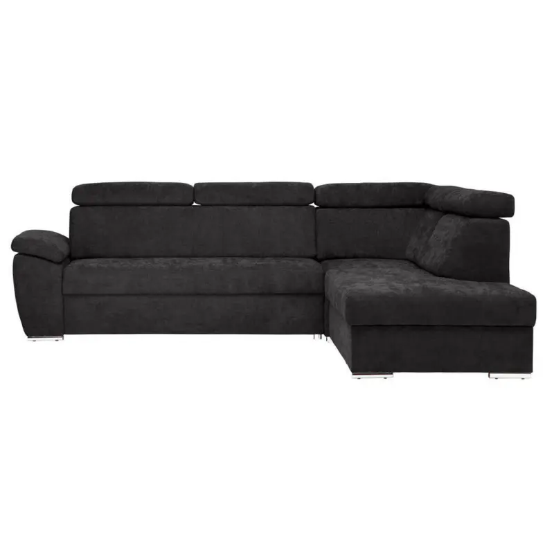 Ecksofa in Chenille Anthrazit