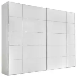 Schwebetürenschrank in Weiß