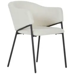 Armlehnstuhl in Eisen Bouclé, Teddystoff