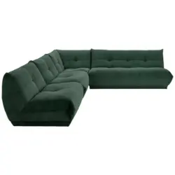 Ecksofa in Kord Dunkelgrün