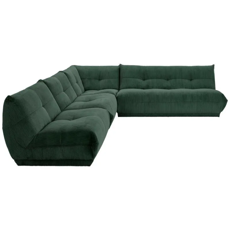 Ecksofa in Kord Dunkelgrün