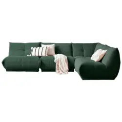 Ecksofa in Kord Dunkelgrün