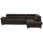 XXXLutz Lauterach - Ihr Möbelhaus bei Bregenz Ecksofa in Kombination Echtleder/Lederlook Dunkelbraun