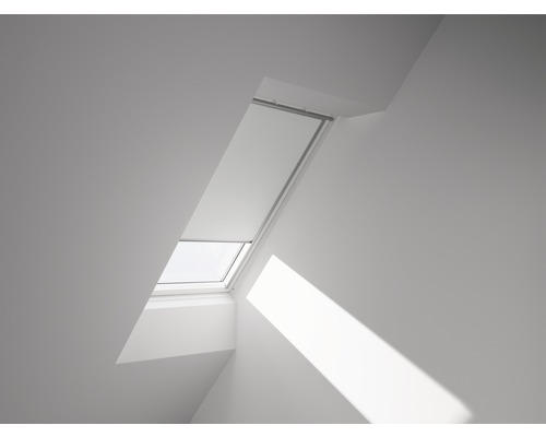 VELUX Verdunkelungsrollo uni weiß solarbetrieben Rahmen aluminium DSL UK04 1025S